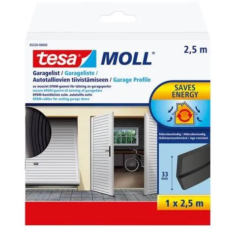 05220-00000-01 Tesa Garagelist EPDM, 2.5 m x 33 mm, svart Erbjudandepris